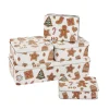 Sale 5er Set Keksdose Keksmix, Eckig, Weiß Geschenkideen|Weihnachtsbäckerei