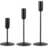 Sale 3er Set Kerzenständer, Stabkerzen, Schwarz Matt Tischdeko|Kerzen & Kerzenständer