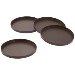 Discount 4er Set Kerzenuntersetzer, Matt Braun Kerzen & Kerzenständer|Küche