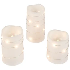 Hot 3er Set LED-Kerze Mit LED-Draht Tischdeko Hochzeit|Hochzeitsdeko