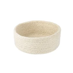 New 3er Set Schale Jute, Rund, Weiß Organisation|Schalen & Tabletts