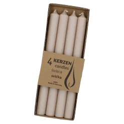 Discount 4er Set Stabkerze Rustik, Sand, 25 Cm Tischdeko Hochzeit|Hochzeitsdeko