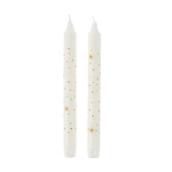 Sale 2er Set Stabkerze Weihnachten, Sterne, 24 Cm Tischdeko|Kerzen & Kerzenständer