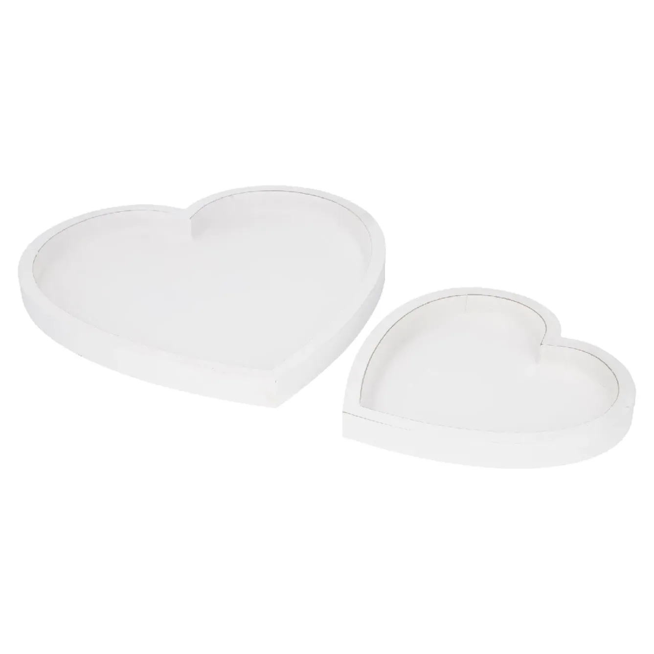 Best 2er Set Tablett Herz, Weiß Salty- Und Candybar|Schalen & Tabletts