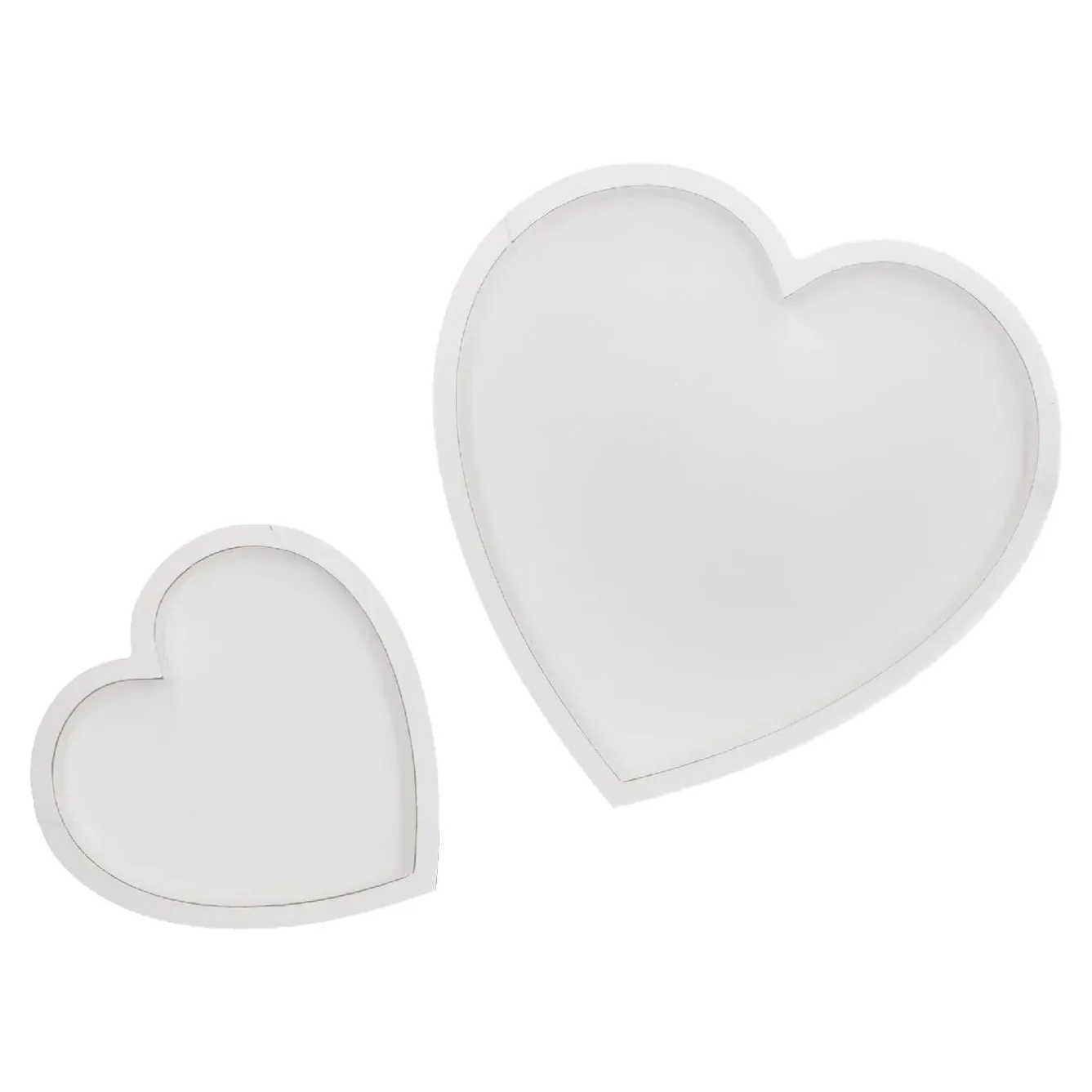 Best 2er Set Tablett Herz, Weiß Salty- Und Candybar|Schalen & Tabletts