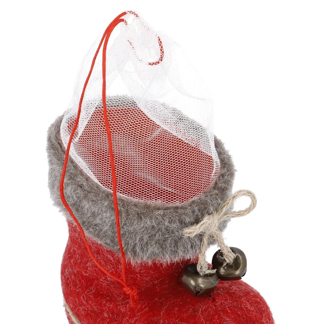 Fellstiefel, Rot, 14 Cm Nikolaus|Geschenkverpackungen