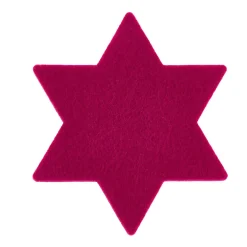 Hot Filz-Untersetzer Stern, Pink, 13 Cm Küche|Weihnachtsdeko