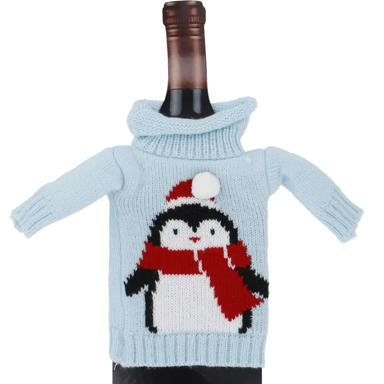 Sale Flaschenbezug Strick, Pinguin Mütze Küche|Weihnachtsgeschenke