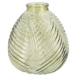Clearance Flaschenvase Blatt, Hellgrün/bauchig, 13 Cm Vasen & Kunstblumen|Herbstdeko