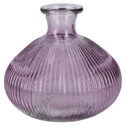 New Flaschenvase Kugel, Rillen/lila, 14 X 13 Cm Tischdeko|Vasen & Kunstblumen
