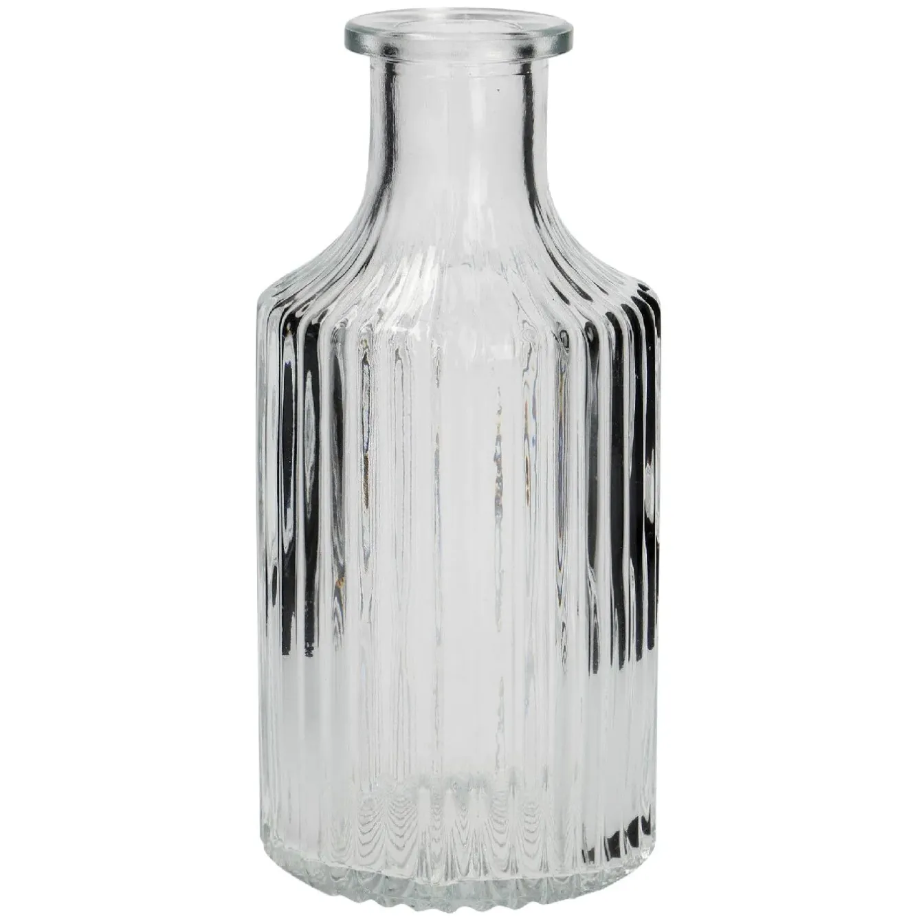 Sale Flaschen-Vase Rillen, Schmal, 7 X 14 Cm Tischdeko Hochzeit|Vasen & Kunstblumen