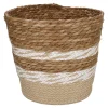 Clearance Flechtkorb Streifen, Natur/weiß, 26 X 24.5 Cm Organisation