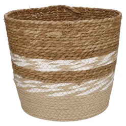Clearance Flechtkorb Streifen, Natur/weiß, 31 X 27.5 Cm Organisation