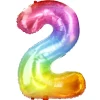 Sale Folienballon Zahl 2, Bunt, 80 Cm Geburtstag