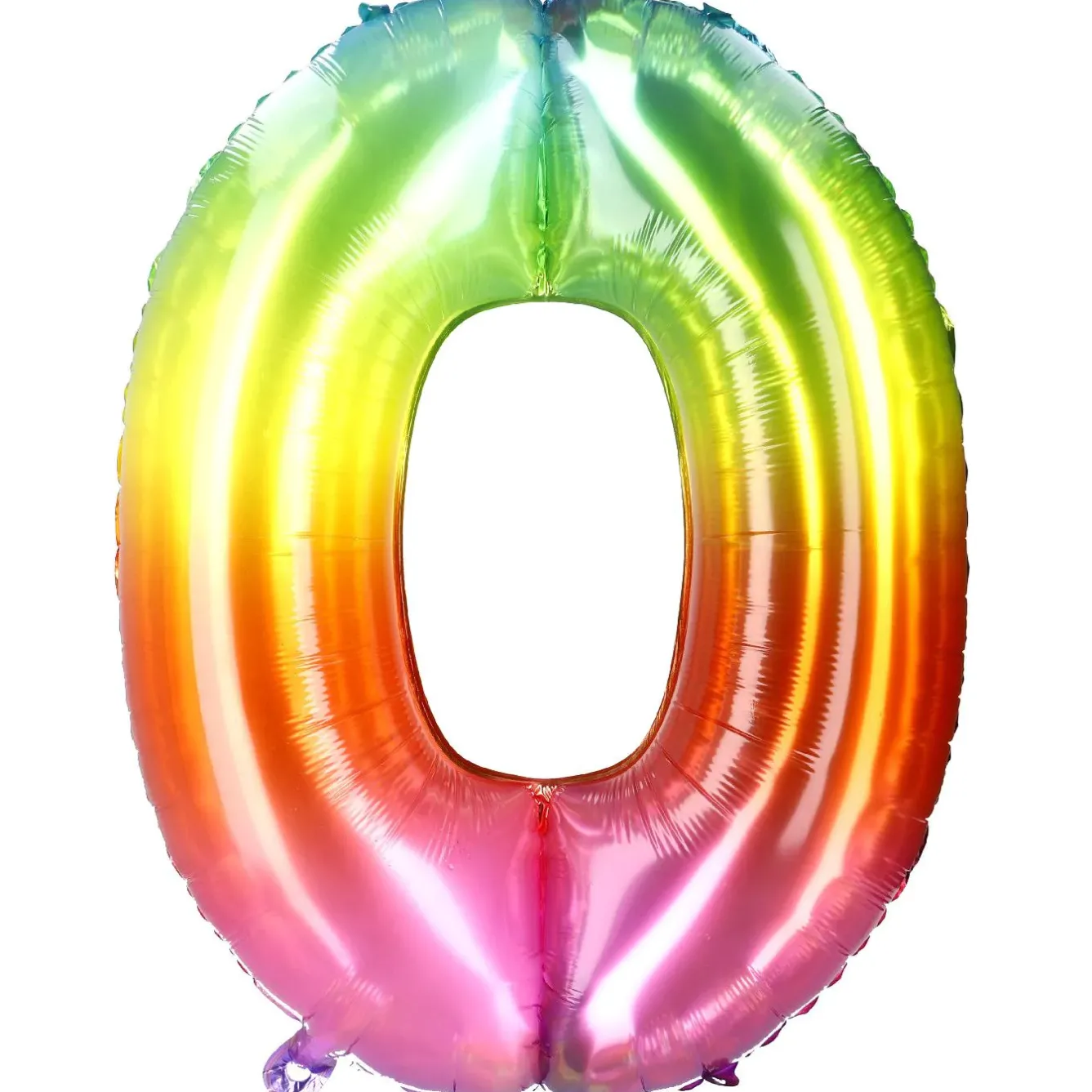 Online Folienballon Zahl 0, Bunt, 80 Cm Geburtstag