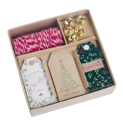 Hot Geschenke-Set, Rot-weiß-creme, Kordel/Anhänger/Glocke Geschenkverpackung|Geschenkverpackungen