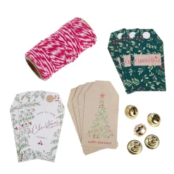 Hot Geschenke-Set, Rot-weiß-creme, Kordel/Anhänger/Glocke Geschenkverpackung|Geschenkverpackungen