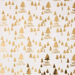 Geschenkpapier Prägung, Schrift/Baum/creme, 2 M Geschenkverpackungen