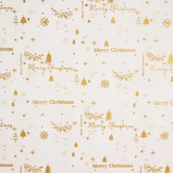 New Geschenkpapier Prägung, Schrift/creme, 2 M Geschenkverpackungen