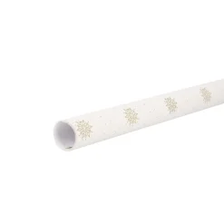 Clearance Geschenkpapier Prägung, Schneeflocke/creme, 2 M Geschenkverpackungen