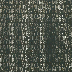 Discount Geschenkpapier Prägung/Schrift, Dunkelgrün/gold, 2 M Geschenkverpackungen|Weihnachten