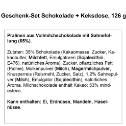Clearance Geschenk-Set Schokolade + Keksdose, 126 G Weihnachtsgeschenke|Nikolaus