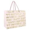 Online Geschenktüte Happy Birthday, Rosa, 23 X 18 Cm Geschenkverpackung|Geburtstag