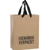 Online Geschenktüte Kraft, Eigenhändig Verpackt, 22 X 28 Cm Geschenkverpackung