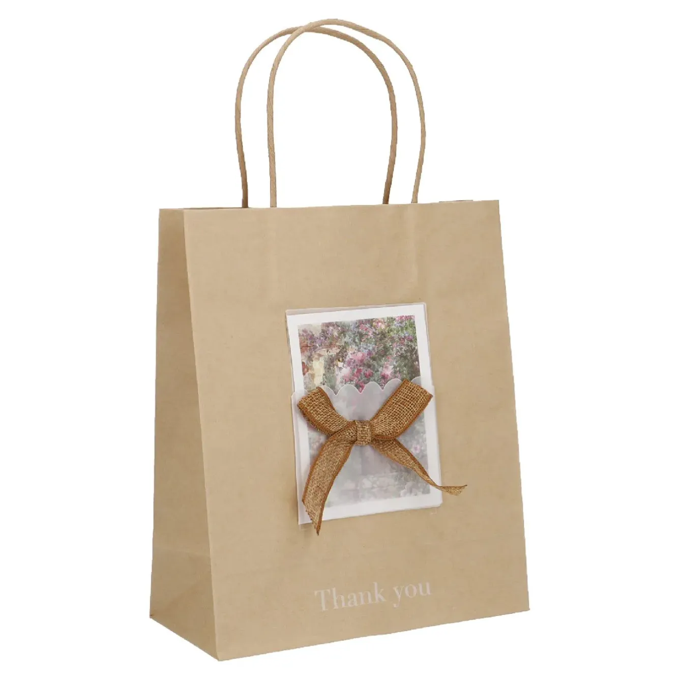 New Geschenktüte Mit Karte, Thank You, 21 X 25.5 Cm Gastgeschenke|Geschenkverpackung