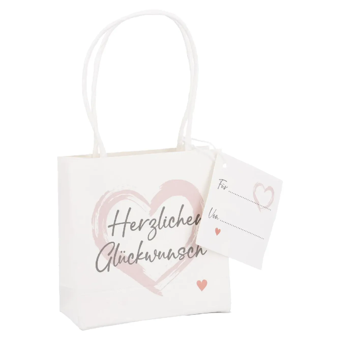 New Geschenktüte Spruch, Herzlichen Glückwunsch, 10 X 10 Cm Geschenkverpackung|Geschenkverpackungen
