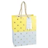 New Geschenktüte Stern/Verlauf, Hellblau/gelb, 18 X 23 Cm Geschenkverpackung