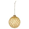 Sale Glaskugel Dekor, Rauten/gold, 8 Cm Weihnachtsbaumschmuck
