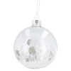 New Glaskugel Haus, Weiß/silber/transparent, 8 Cm Weihnachtsbaumschmuck