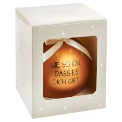 Clearance Glaskugel Spruch, Wie Schön/orange/braun/matt, 10 Cm Weihnachtsgeschenke|Weihnachtsbaumschmuck