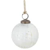 Best Glaskugel Zopf, Creme/gold, 7 Cm Weihnachtsbaumschmuck