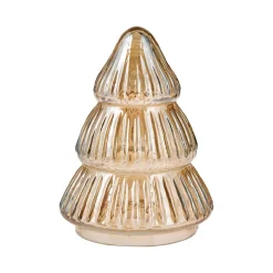 Glas-Tanne Transparent, Gold, 8.5 X 11 Cm Weihnachtsdeko