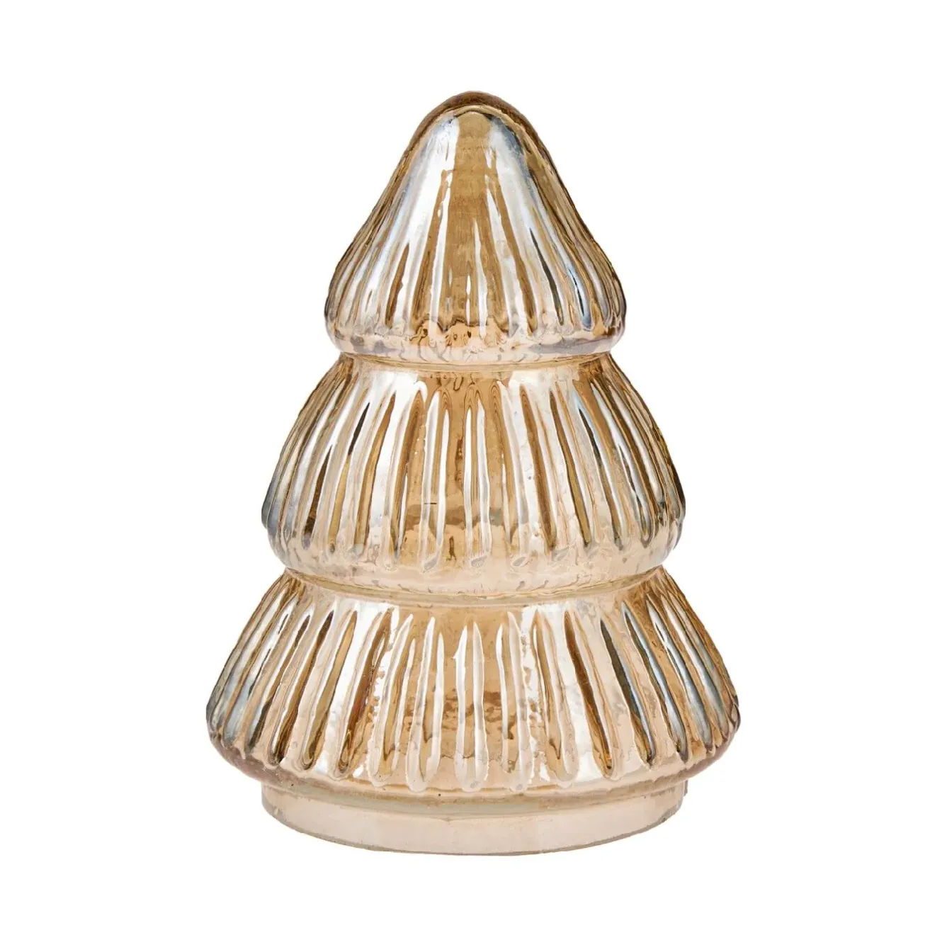 Glas-Tanne Transparent, Gold, 8.5 X 11 Cm Weihnachtsdeko
