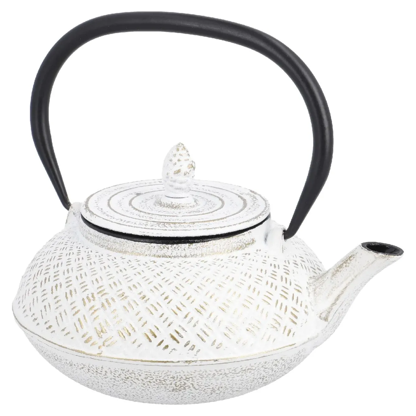 Clearance Gusseisen Teekanne, Weiß Shop The Geschenk|Küche