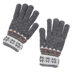 Discount Handschuhe Schneeflocke, Grau Fashion