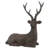 Hirsch Antik, Struktur/sitzend, 15 Cm Figuren|Weihnachtsdeko