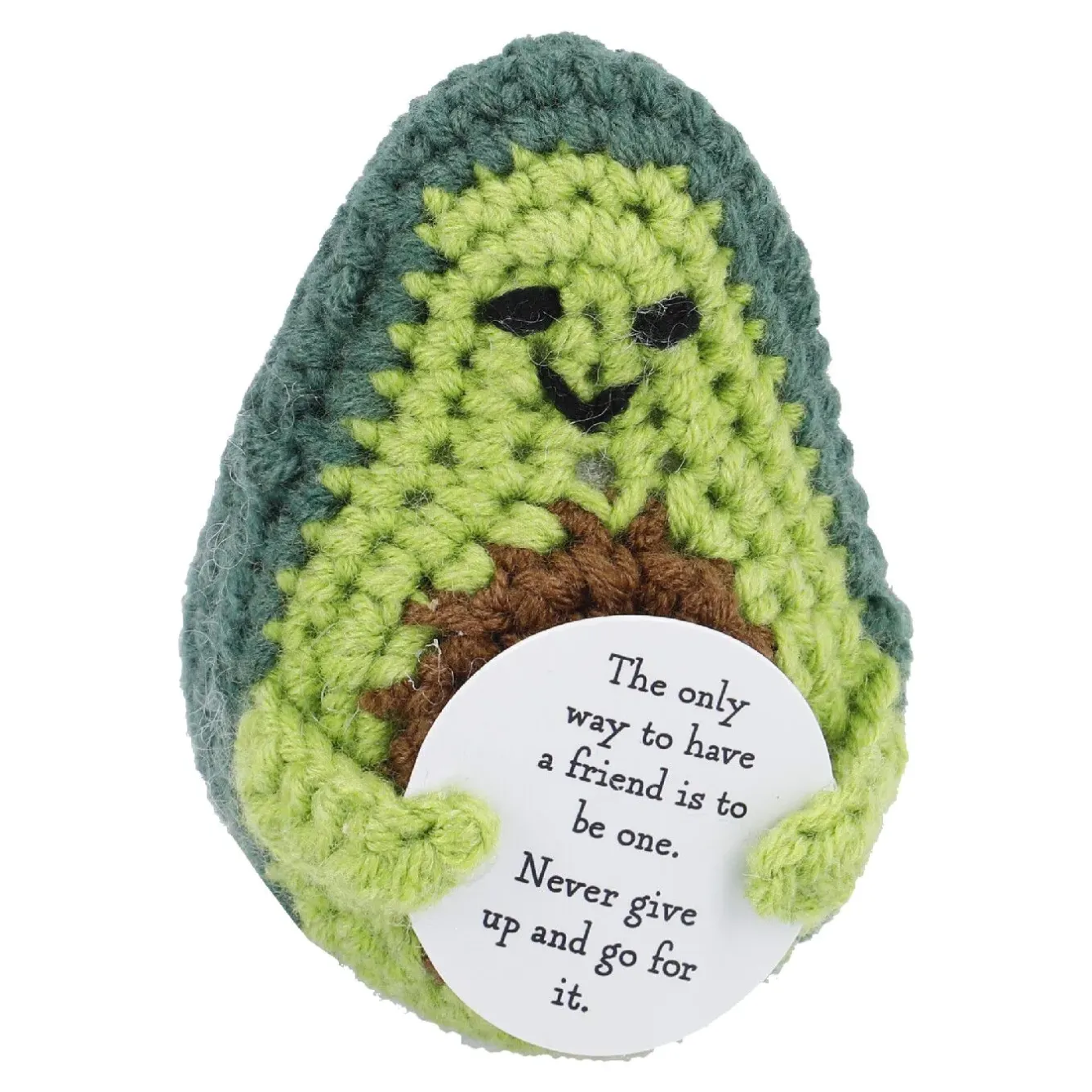 Hot Häkelfigur Spruch, Avocado/Only Way, 8 Cm Nikolaus|Adventskalender