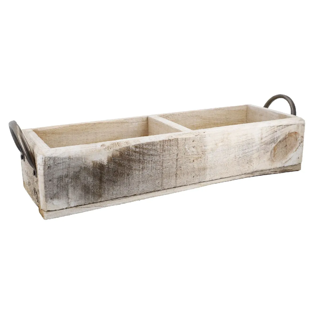 Clearance Holz-Schale, 2 Fächer/Griff, 48 Cm Schalen & Tabletts|Herbstdeko