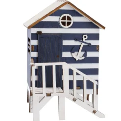 Discount Holz-Strandhaus, Blau, 16 Cm Deko-Objekte