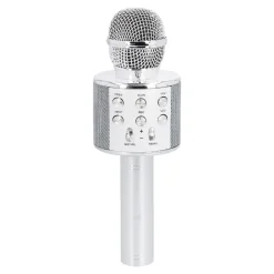 Outlet Karaoke Mikrofon, Silber, 23 Cm Geschenkideen|Gadgets