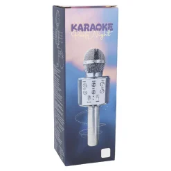 Outlet Karaoke Mikrofon, Silber, 23 Cm Geschenkideen|Gadgets
