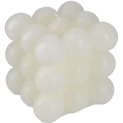 New Kerze Bubbles, Eckig, Wollweiß, 8 X 8 X 8 Cm Kerzen & Kerzenständer|Weihnachtskerzen
