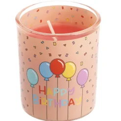 Clearance Kerze Im Glas, Geburtstag, Lachs, 6 X 7 Cm Geburtstag|Kerzen & Kerzenständer