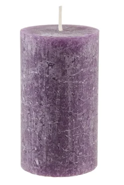 Hot Kerze Rustik, Lara, Aubergine, 12 Cm Kerzen & Kerzenständer|Weihnachtskerzen