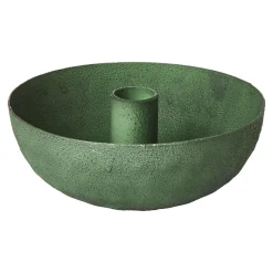 Hot Kerzenständer Stabkerze Mit Schale, Dunkelgrün/matt, 14 Cm Kerzen & Kerzenständer|Adventskränze & Zubehör