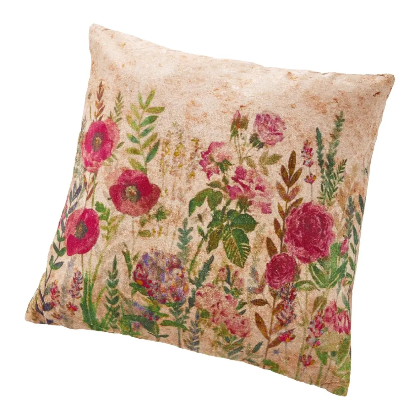 Best Kissen Blumen, Beige/rot, 60 Cm Textilien